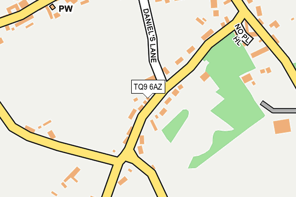 TQ9 6AZ map - OS OpenMap – Local (Ordnance Survey)