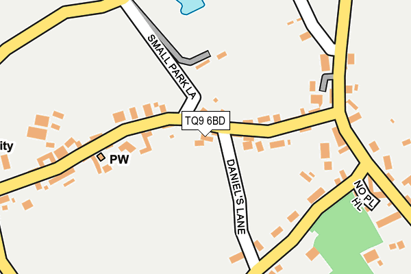 TQ9 6BD map - OS OpenMap – Local (Ordnance Survey)
