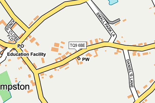 TQ9 6BE map - OS OpenMap – Local (Ordnance Survey)