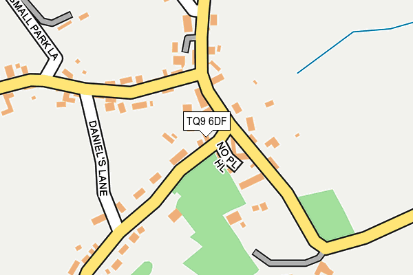TQ9 6DF map - OS OpenMap – Local (Ordnance Survey)