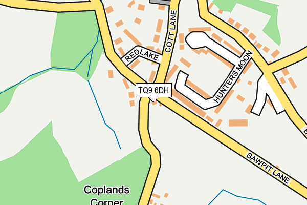 TQ9 6DH map - OS OpenMap – Local (Ordnance Survey)