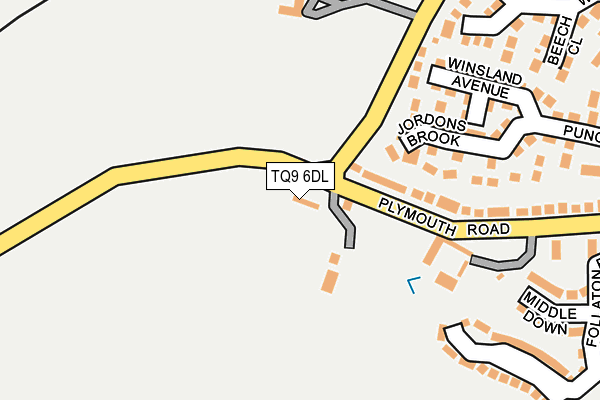 TQ9 6DL map - OS OpenMap – Local (Ordnance Survey)