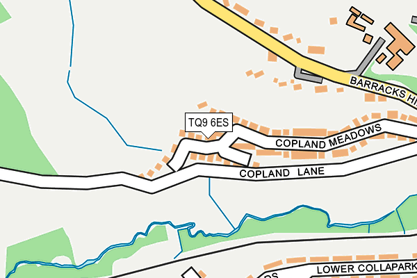 TQ9 6ES map - OS OpenMap – Local (Ordnance Survey)