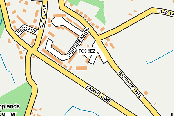 TQ9 6EZ map - OS OpenMap – Local (Ordnance Survey)