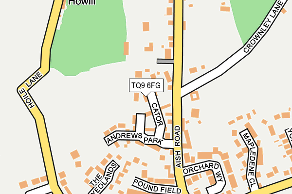 TQ9 6FG map - OS OpenMap – Local (Ordnance Survey)