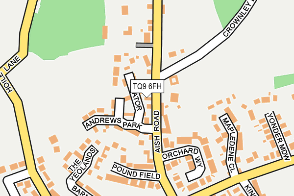 TQ9 6FH map - OS OpenMap – Local (Ordnance Survey)
