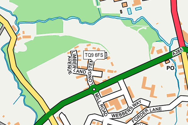 TQ9 6FS map - OS OpenMap – Local (Ordnance Survey)