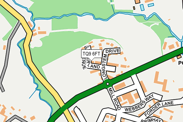 TQ9 6FT map - OS OpenMap – Local (Ordnance Survey)