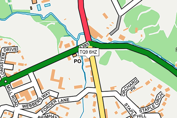TQ9 6HZ map - OS OpenMap – Local (Ordnance Survey)