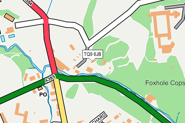 TQ9 6JB map - OS OpenMap – Local (Ordnance Survey)