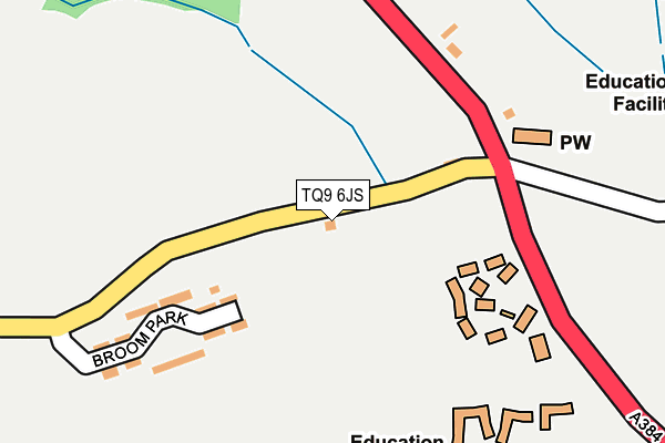 TQ9 6JS map - OS OpenMap – Local (Ordnance Survey)