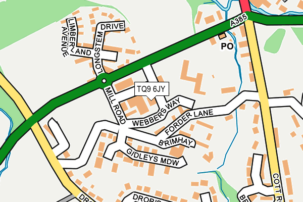 TQ9 6JY map - OS OpenMap – Local (Ordnance Survey)