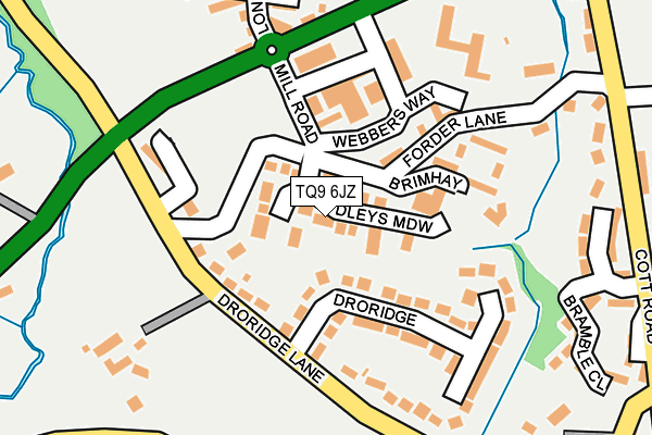 TQ9 6JZ map - OS OpenMap – Local (Ordnance Survey)