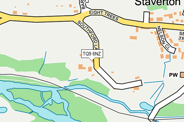 TQ9 6NZ map - OS OpenMap – Local (Ordnance Survey)