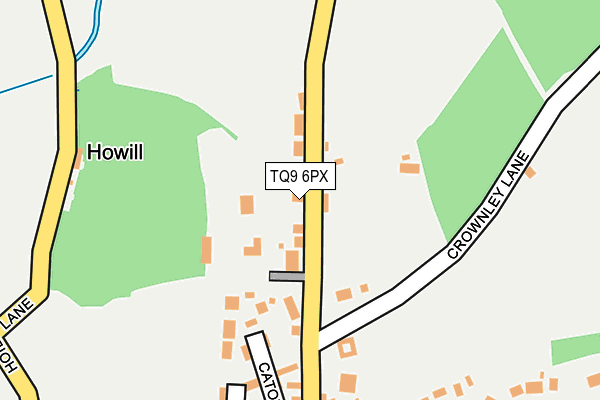 TQ9 6PX map - OS OpenMap – Local (Ordnance Survey)