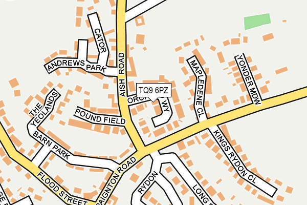 TQ9 6PZ map - OS OpenMap – Local (Ordnance Survey)