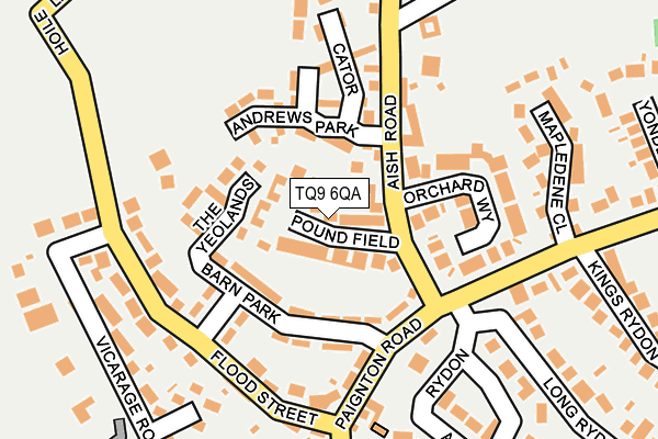 TQ9 6QA map - OS OpenMap – Local (Ordnance Survey)