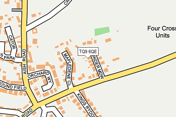 TQ9 6QE map - OS OpenMap – Local (Ordnance Survey)