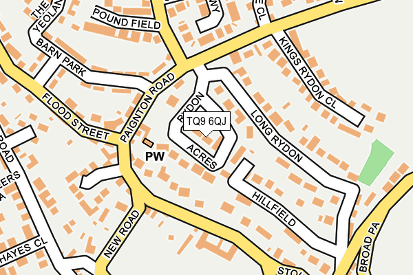 TQ9 6QJ map - OS OpenMap – Local (Ordnance Survey)