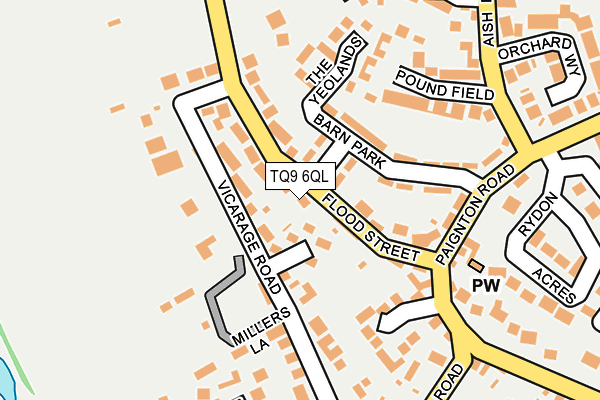 TQ9 6QL map - OS OpenMap – Local (Ordnance Survey)