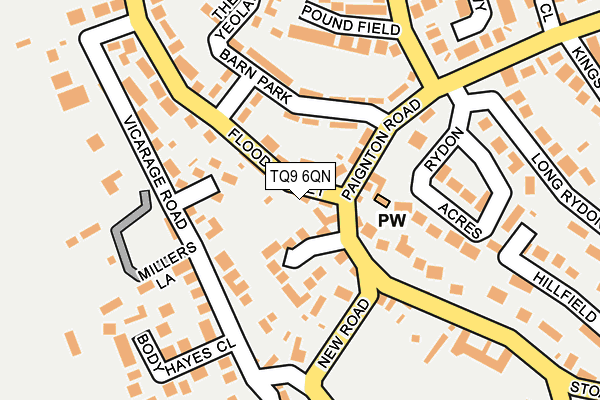 TQ9 6QN map - OS OpenMap – Local (Ordnance Survey)