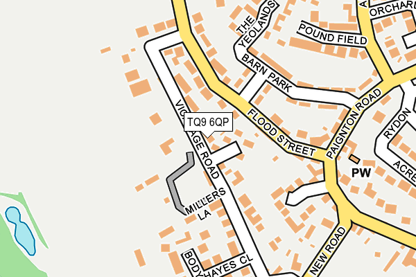 TQ9 6QP map - OS OpenMap – Local (Ordnance Survey)