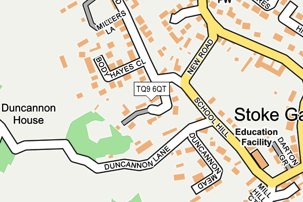 TQ9 6QT map - OS OpenMap – Local (Ordnance Survey)