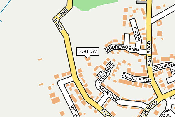 TQ9 6QW map - OS OpenMap – Local (Ordnance Survey)