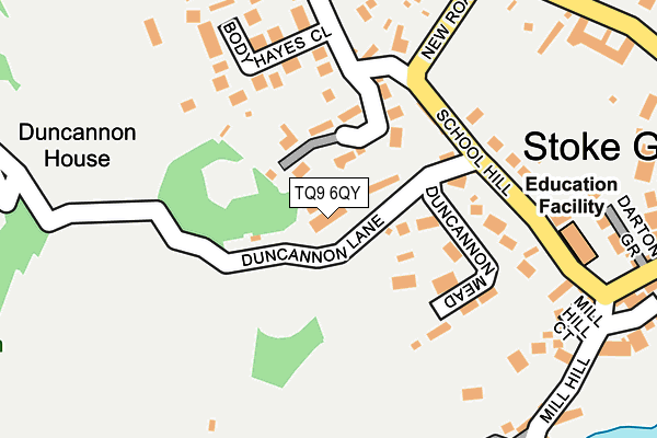 TQ9 6QY map - OS OpenMap – Local (Ordnance Survey)