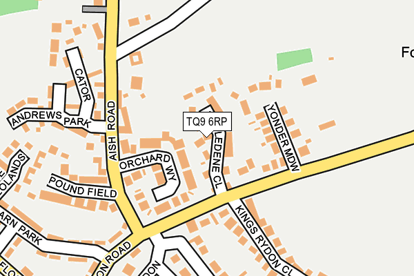 TQ9 6RP map - OS OpenMap – Local (Ordnance Survey)