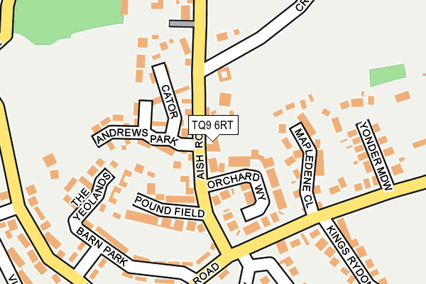 TQ9 6RT map - OS OpenMap – Local (Ordnance Survey)