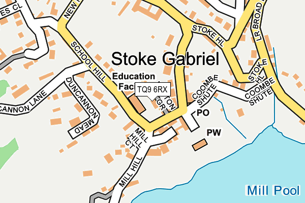 TQ9 6RX map - OS OpenMap – Local (Ordnance Survey)