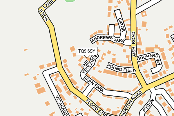TQ9 6SY map - OS OpenMap – Local (Ordnance Survey)
