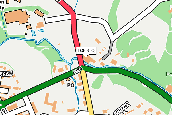TQ9 6TQ map - OS OpenMap – Local (Ordnance Survey)