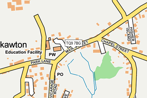 TQ9 7BG map - OS OpenMap – Local (Ordnance Survey)