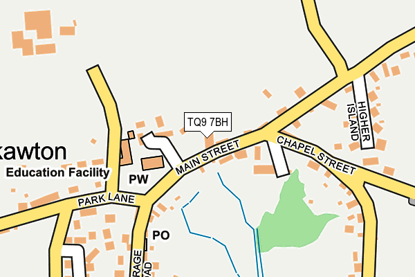 TQ9 7BH map - OS OpenMap – Local (Ordnance Survey)