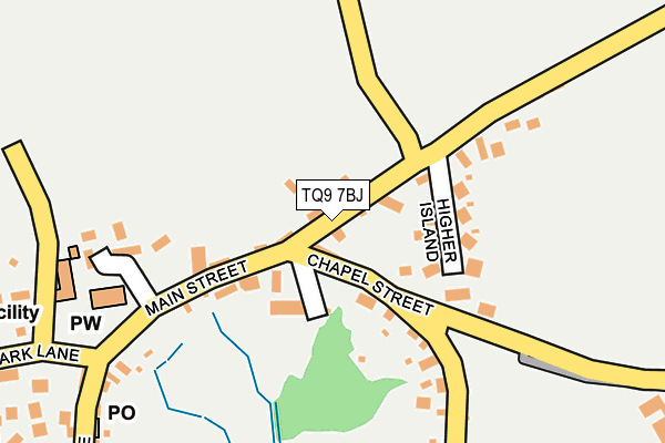 TQ9 7BJ map - OS OpenMap – Local (Ordnance Survey)