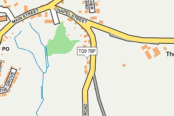 TQ9 7BP map - OS OpenMap – Local (Ordnance Survey)
