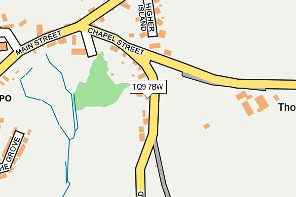 TQ9 7BW map - OS OpenMap – Local (Ordnance Survey)