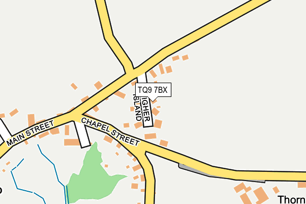TQ9 7BX map - OS OpenMap – Local (Ordnance Survey)