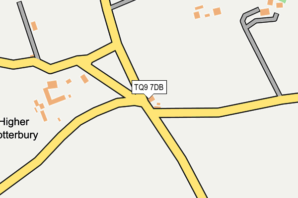 TQ9 7DB map - OS OpenMap – Local (Ordnance Survey)