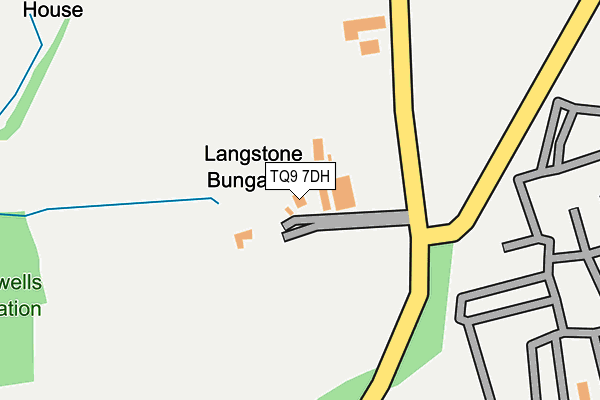 TQ9 7DH map - OS OpenMap – Local (Ordnance Survey)