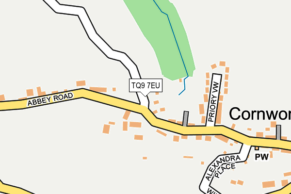 TQ9 7EU map - OS OpenMap – Local (Ordnance Survey)
