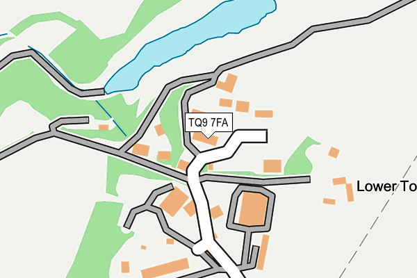 TQ9 7FA map - OS OpenMap – Local (Ordnance Survey)