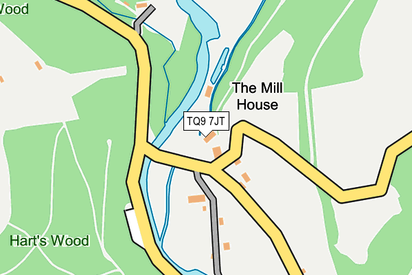 TQ9 7JT map - OS OpenMap – Local (Ordnance Survey)