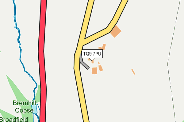 TQ9 7PU map - OS OpenMap – Local (Ordnance Survey)