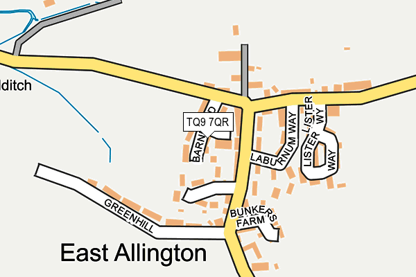 TQ9 7QR map - OS OpenMap – Local (Ordnance Survey)