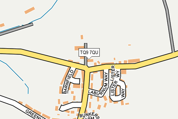 TQ9 7QU map - OS OpenMap – Local (Ordnance Survey)