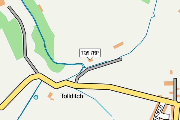 TQ9 7RP map - OS OpenMap – Local (Ordnance Survey)