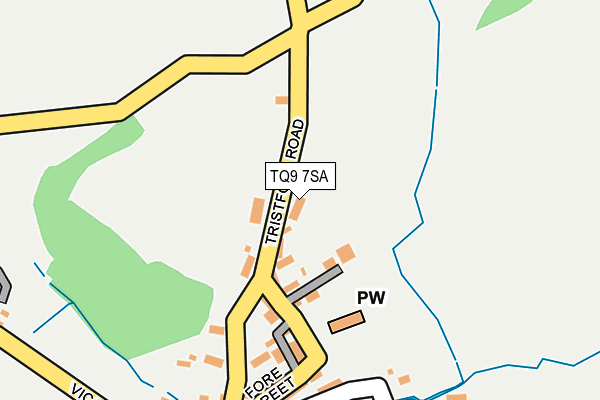 TQ9 7SA map - OS OpenMap – Local (Ordnance Survey)